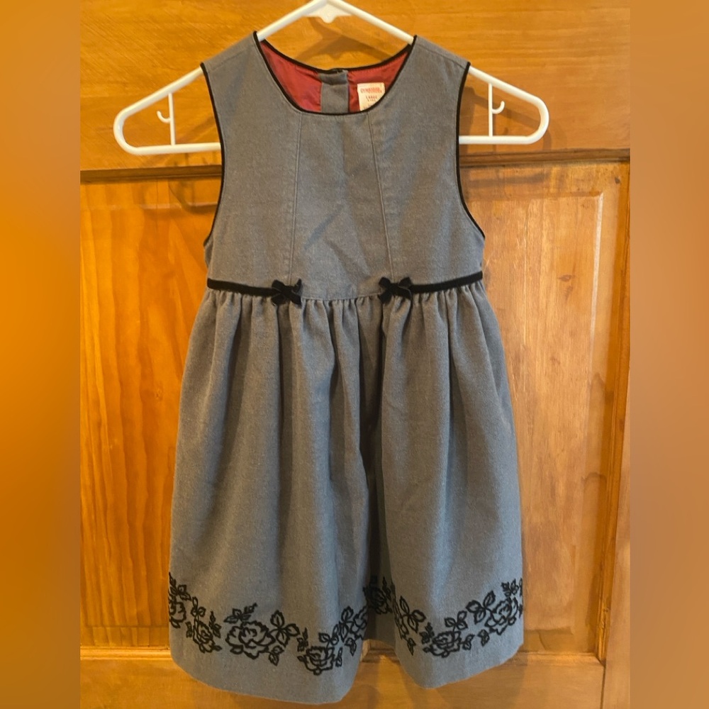 Gymboree Victorian Charm dark grey Holiday Dress